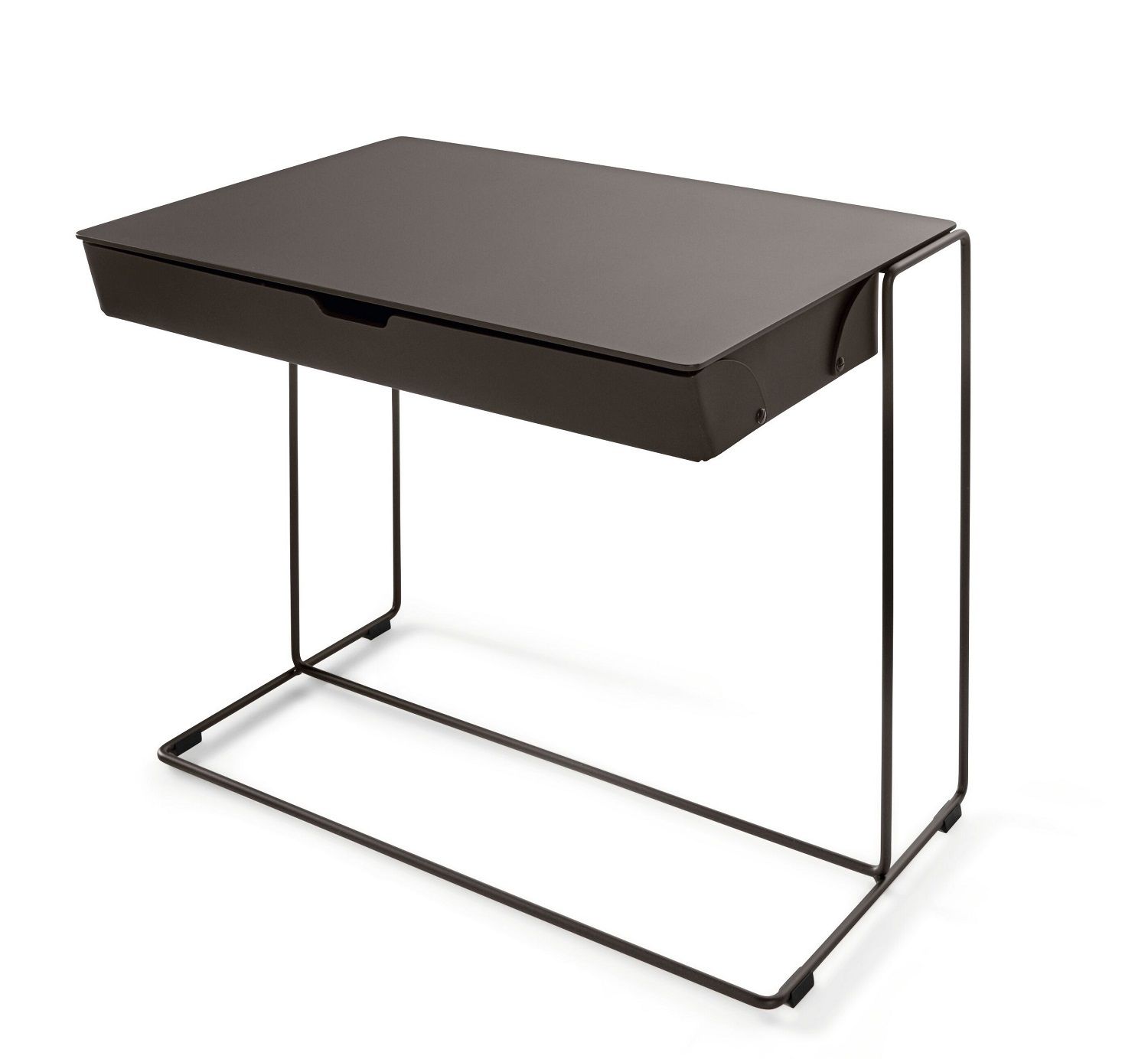 Oki Side Table bijzettafel met leren tas van Walter Knoll