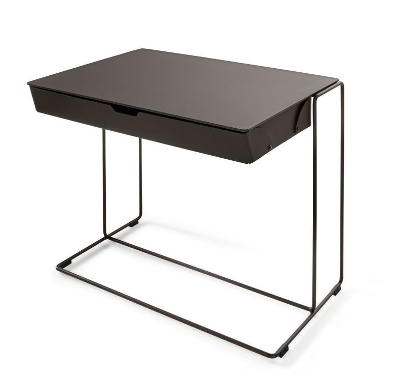 Oki Side Table bijzettafel met leren tas van Walter Knoll