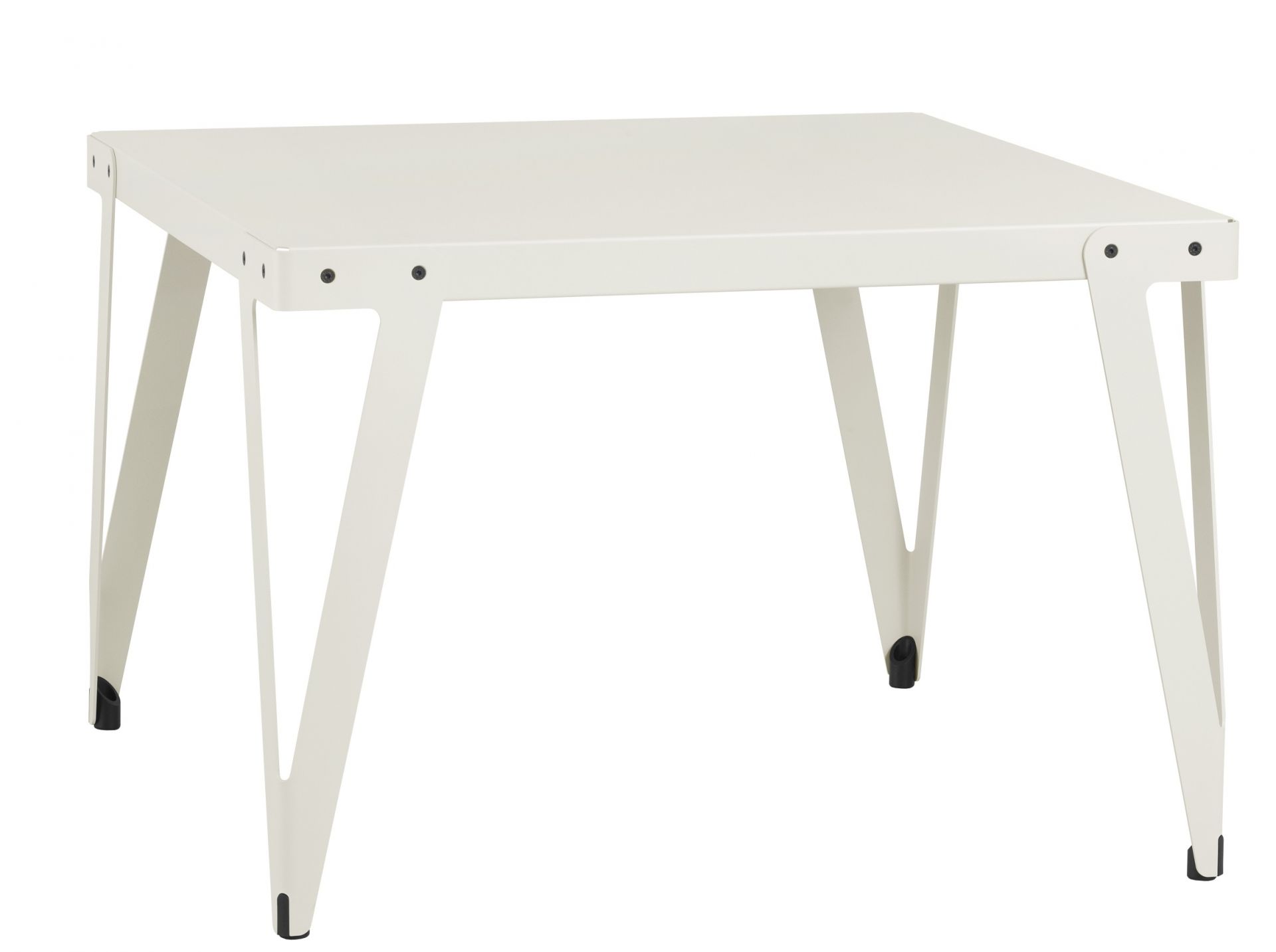 Lloyd Indoor Table Tisch Functionals, quadratischer Beistelltisch aus Metall in Weiß für Wohnzimmer und Esszimmer.