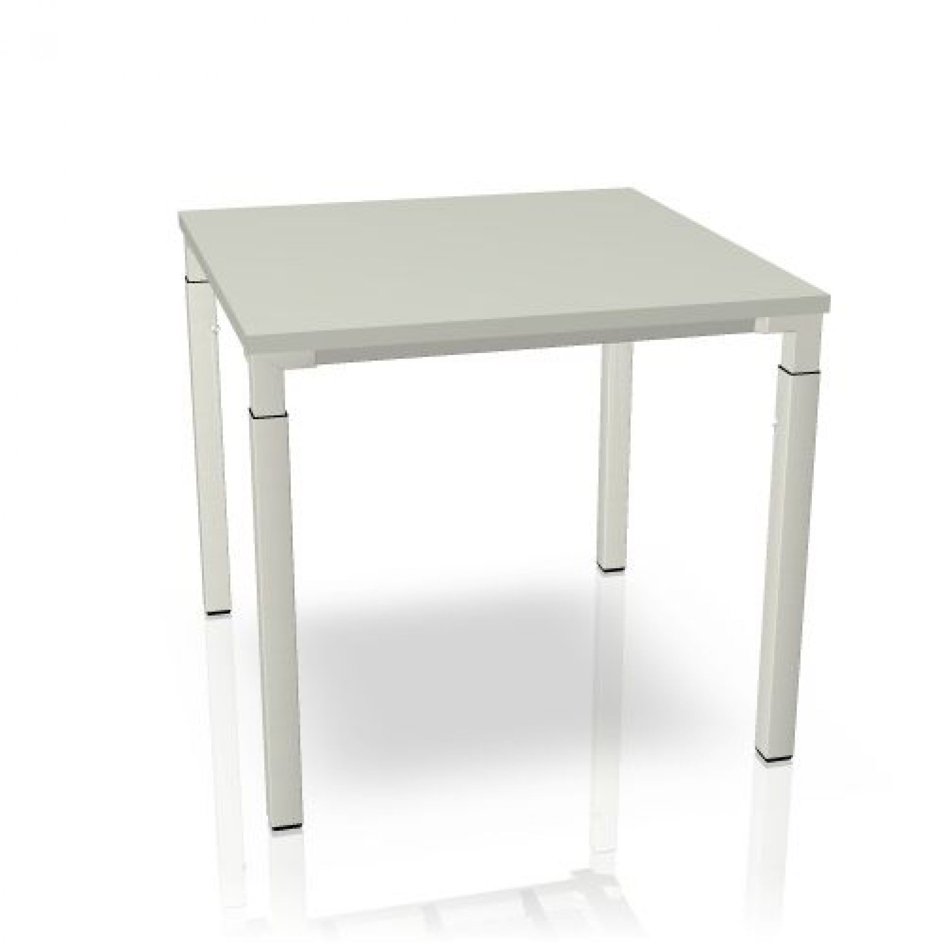 Kalidro Schreibtisch von Steelcase, höhenverstellbar, quadratische Tischplatte und Metallgestell. Ideal für Büro und Homeoffice.