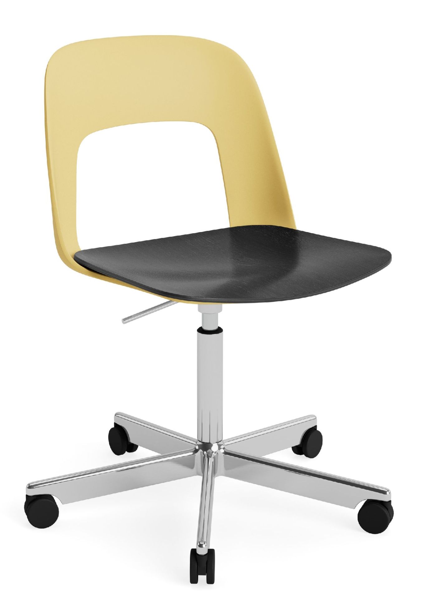 Layout Side Chair 142 stoel met vijfpoot en draaivoet van Hay