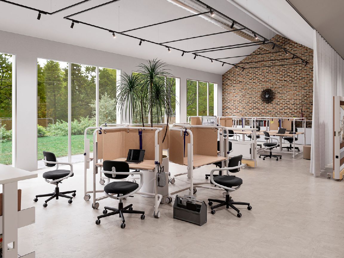Scout Work Mobiele in hoogte verstelbare werktafel Vitra