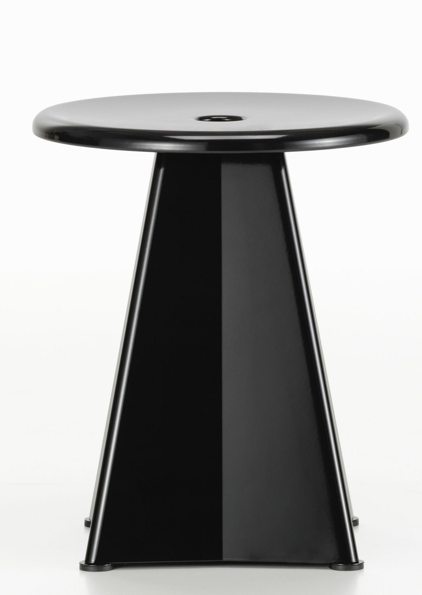 Schwarzer Tabouret Métallique Hocker von Vitra, ein moderner Metallhocker für Wohnzimmer und Büro.
