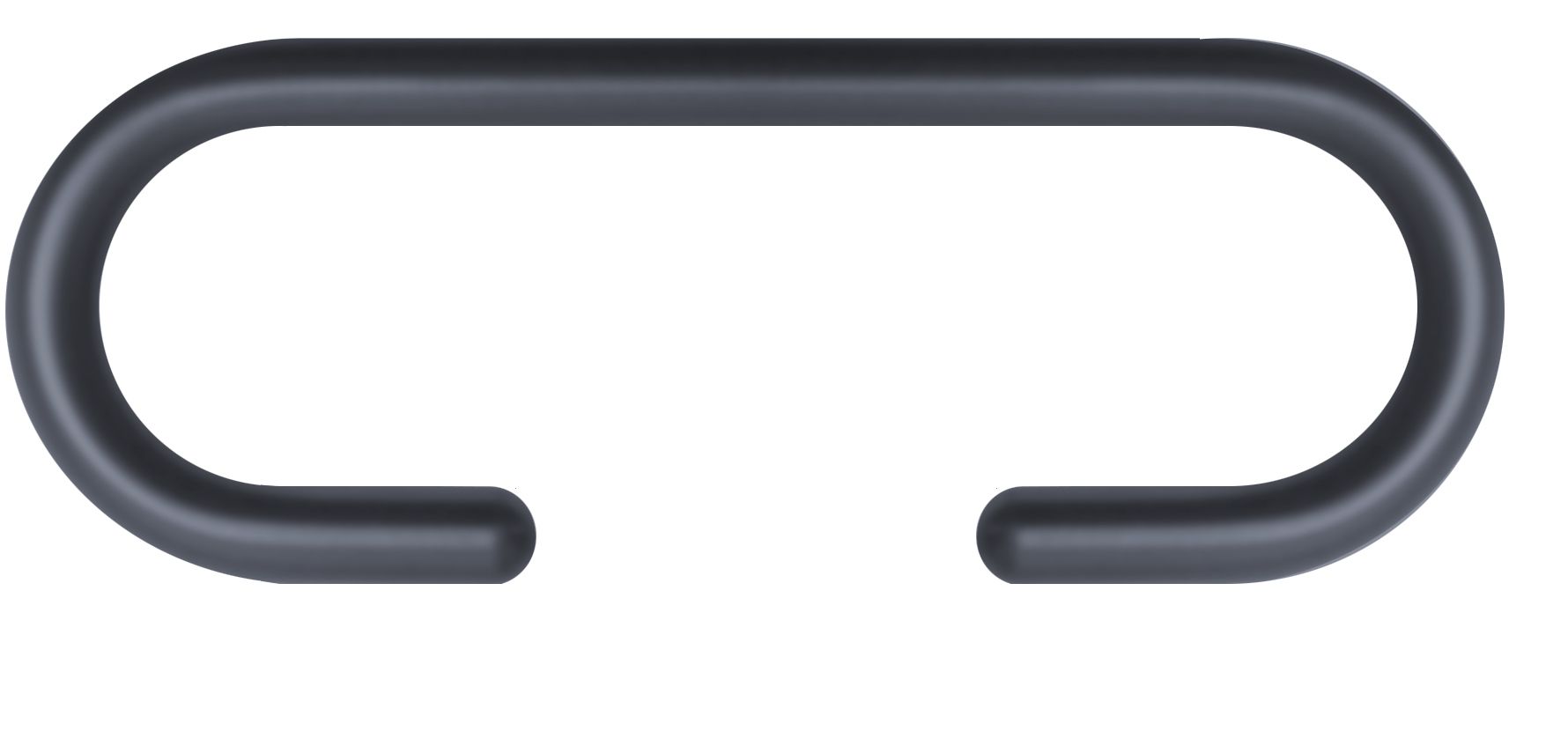 Schwarzer C + C Haken von Roomsafari, ein minimalistischer Wandhaken für Garderobe und Handtücher.