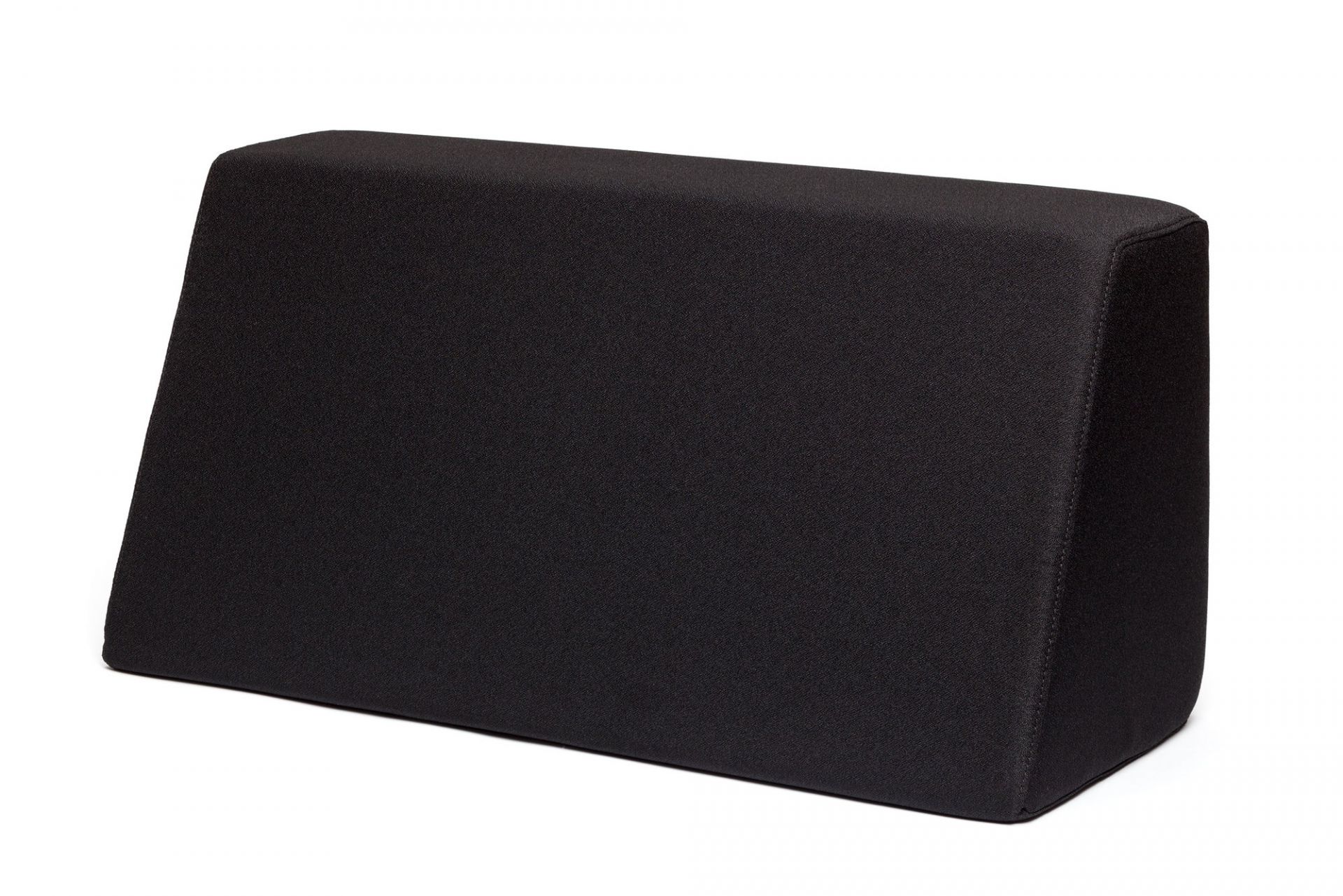 Schwarzes Tojo Lehn Rückenkissen für Betten und Sofas, ergonomische Rückenstütze für bequemes Sitzen.