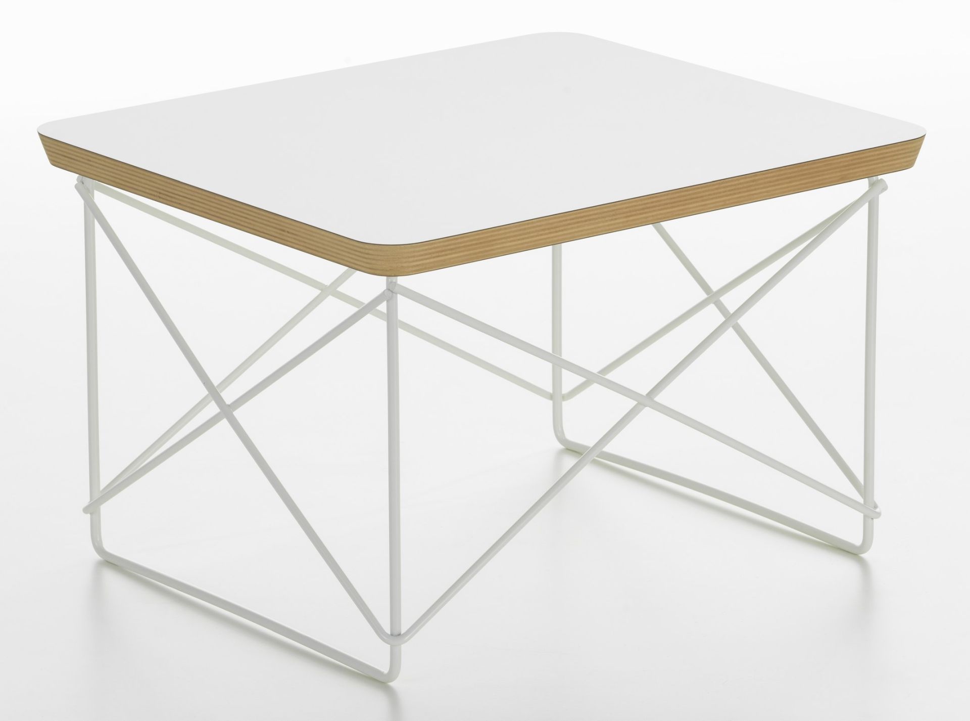 Occasional LTR bijzettafel HPL WIT / ROESTVRIJ STAAL Vitra UNIEKE EXEMPLAREN  