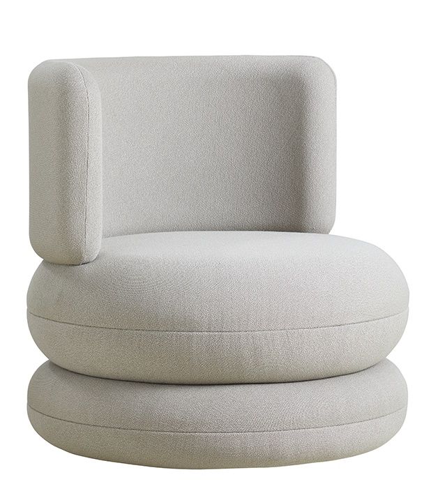 Beiger Easy Chair Sessel von Verpan mit runder Sitzfläche und Rückenlehne für Wohnzimmer.