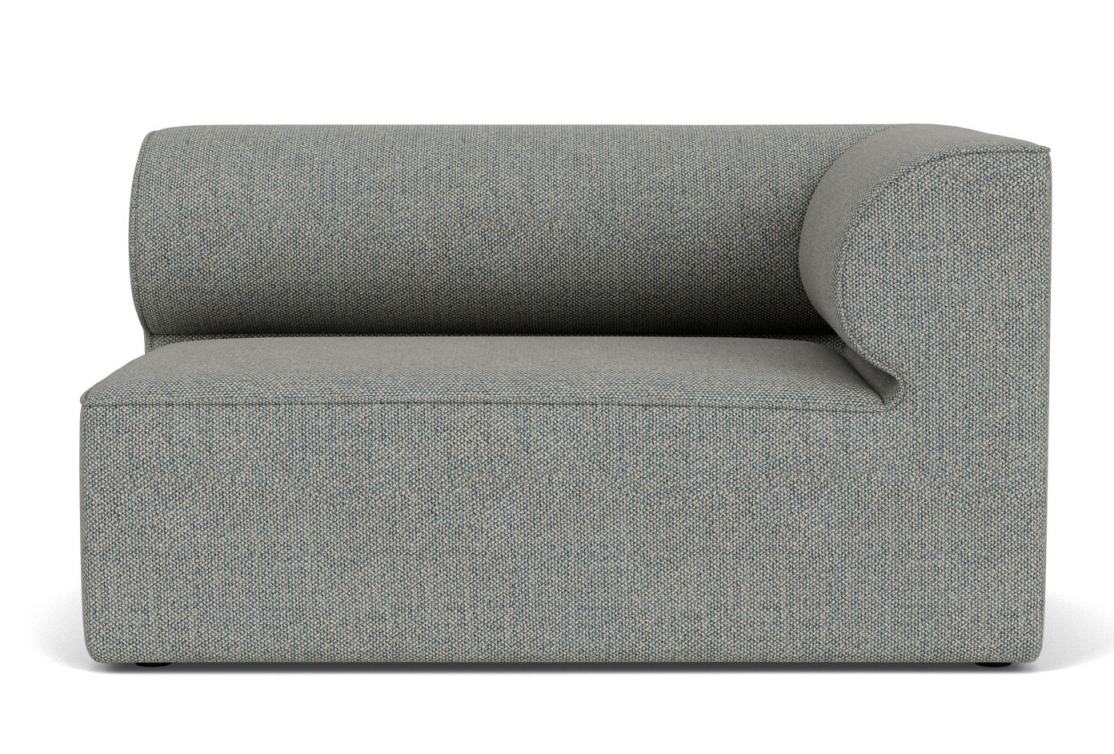Eave Modular Sofa von Audo Copenhagen, graues Ecksofa mit abgerundeter Armlehne, modernes Design für Wohnzimmer.