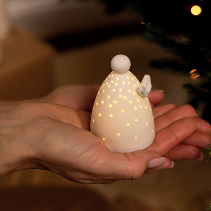 Mini LED-lampje met engeldesign en 1 wieltje