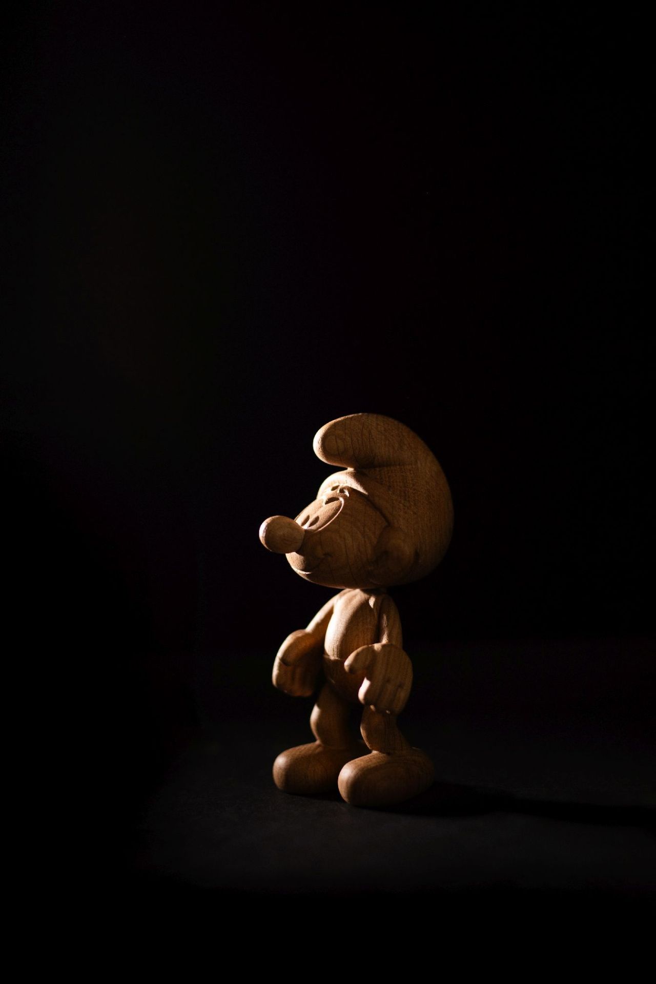 Smurf klein houten beeldje uit de Boyhood