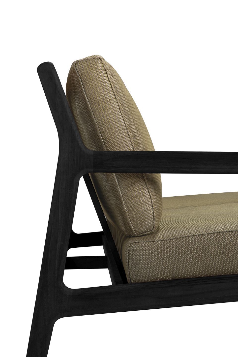 Jack Outdoor tweezitsbank van teakhout, zwart gelakt, Ethnicraft