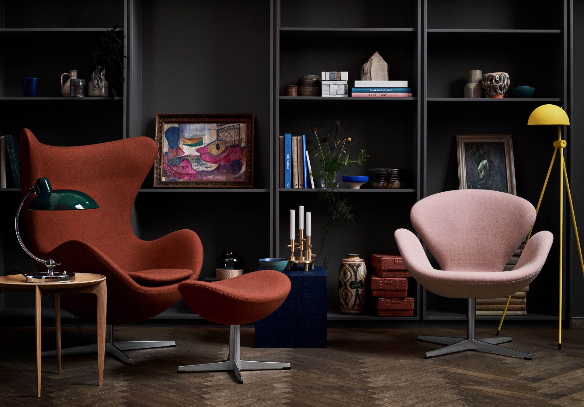 6631 T Luxe tafellamp KAISER idell ZWART HOOGGLANS Fritz Hansen UNIEK EXEMPLAAR 
