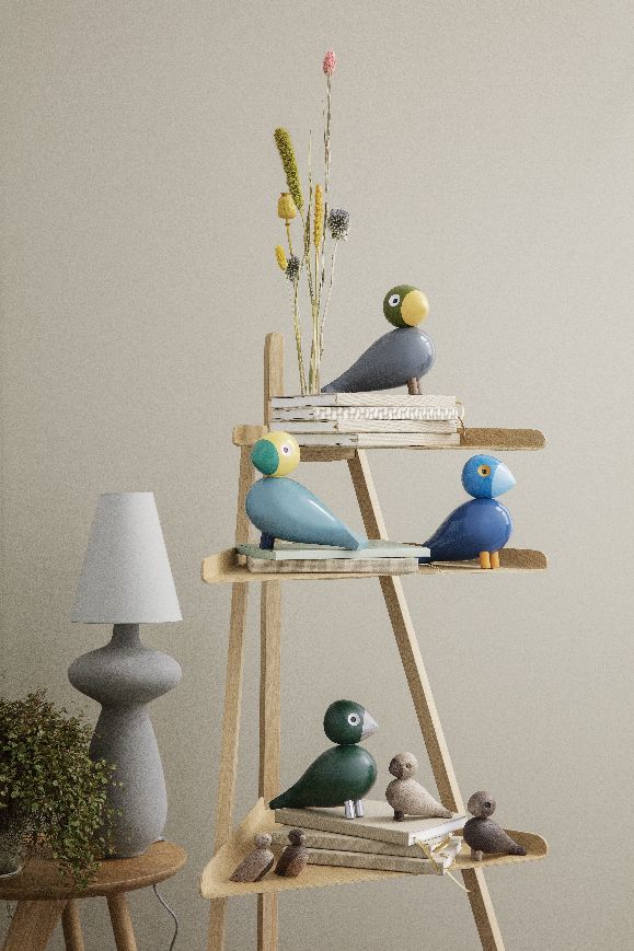 Songbirds Zangvogels Houten figuur Nachtegaal Kay Bojesen