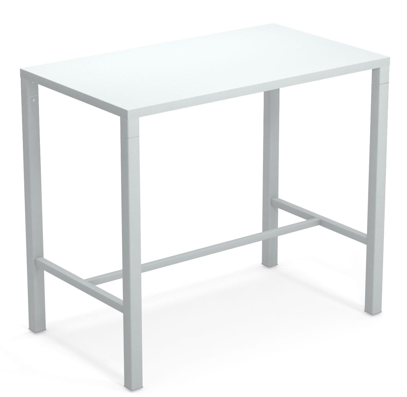 Weißer Nova Hochtisch von Emu für den Außenbereich, ideal für Garten, Terrasse oder Balkon.