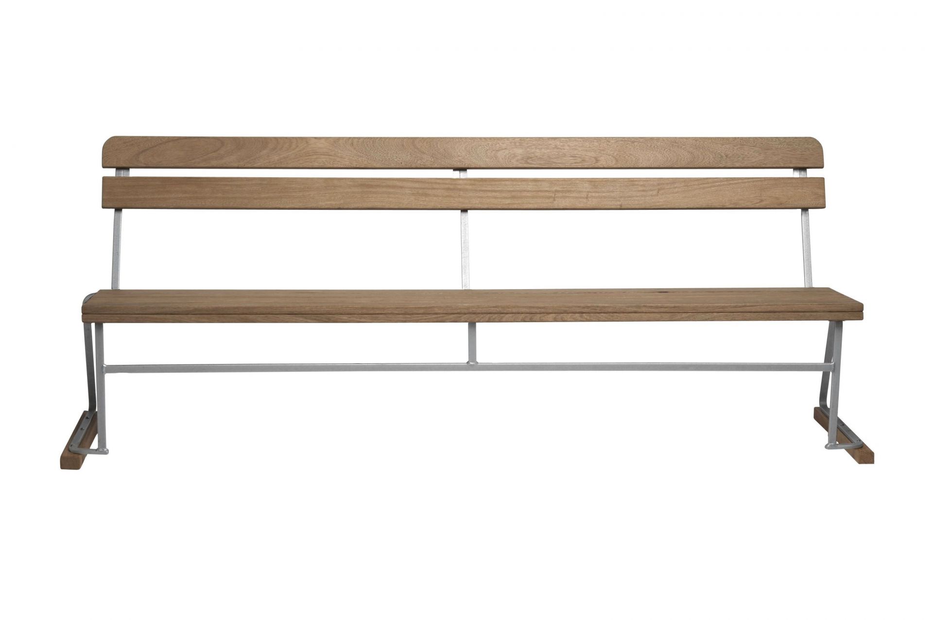 Grythyttan Stalmöbler Bank: Eiche Sofa 5 Bank mit Rückenlehne, Gartenmöbel für den Außenbereich.