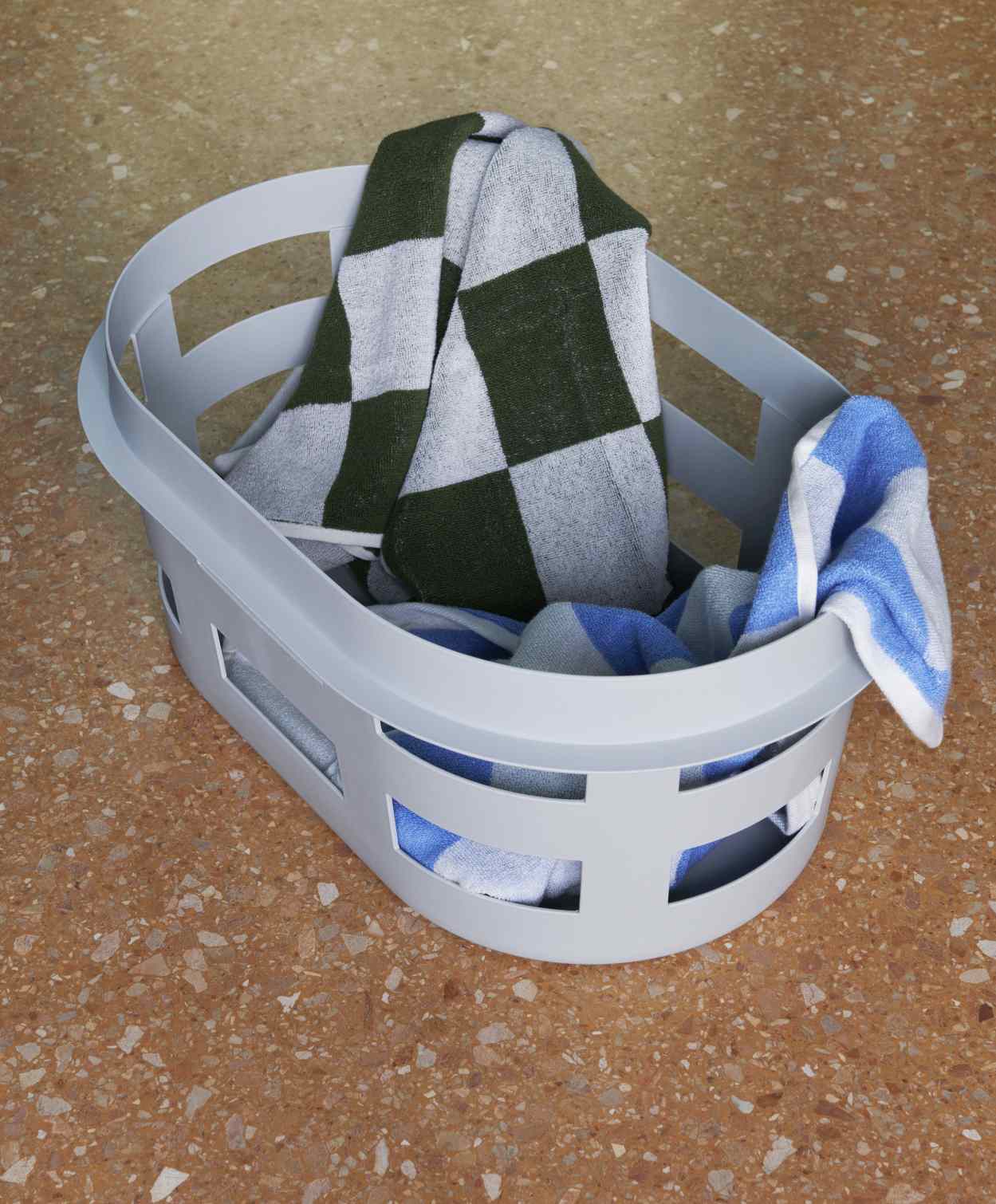 Waskorf S RECYCLED Hay Soft blauw