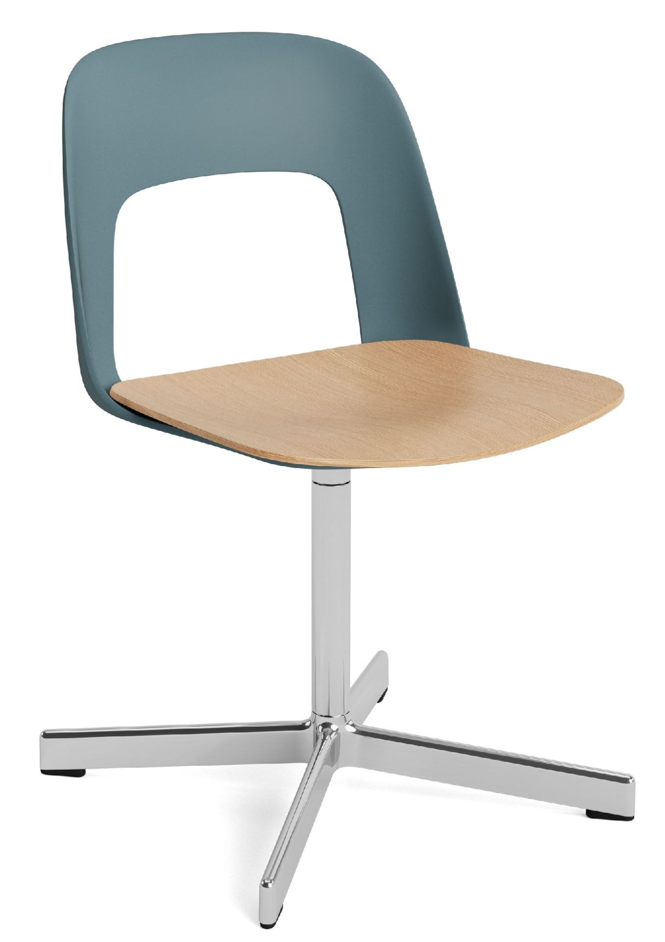 Layout Side Chair 132 stoel met vierpotig draaivoet Hay