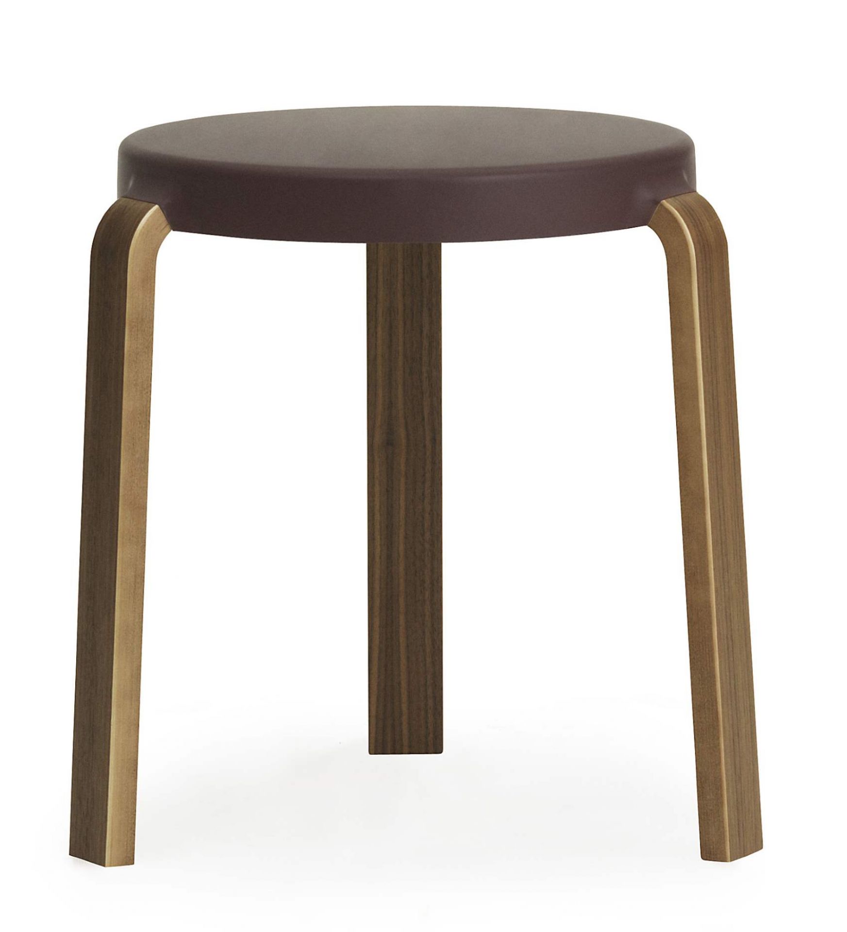 Tap Hocker von Normann Copenhagen, brauner Sitzhocker aus Holz, modernes Möbeldesign für Wohnzimmer und Küche.