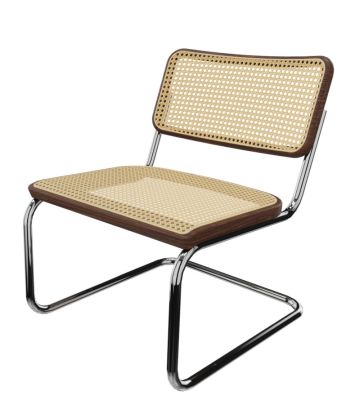 S 32 VL Lounge Chair fauteuil NOTENHOUT MET NATUURLIJKE HOUTLAK LACKIETZ / NATUURLIJK ROTAN Thonet UNIEK EXEMPLAAR