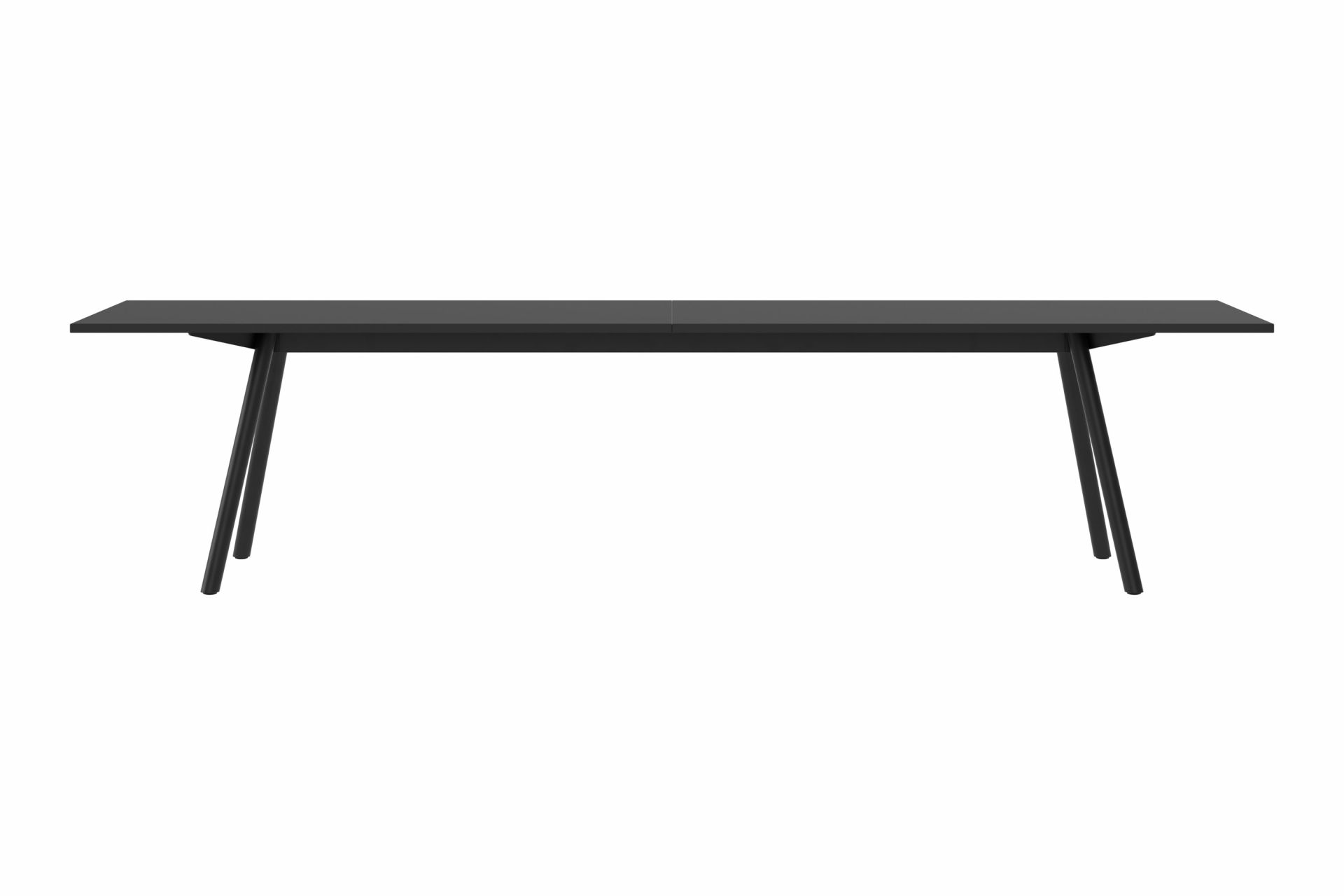 Schwarzer New Tendency Masa Tisch: Moderner Esstisch mit minimalistischem Design und schlanken Tischbeinen.