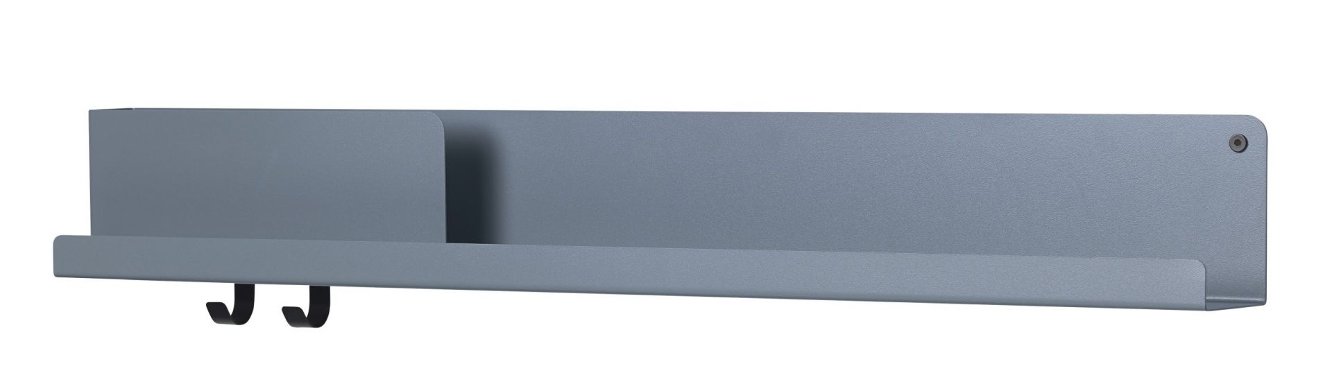 Graues Folded Shelves Regal von Muuto mit Haken zur Wandmontage für Flur und Büro.