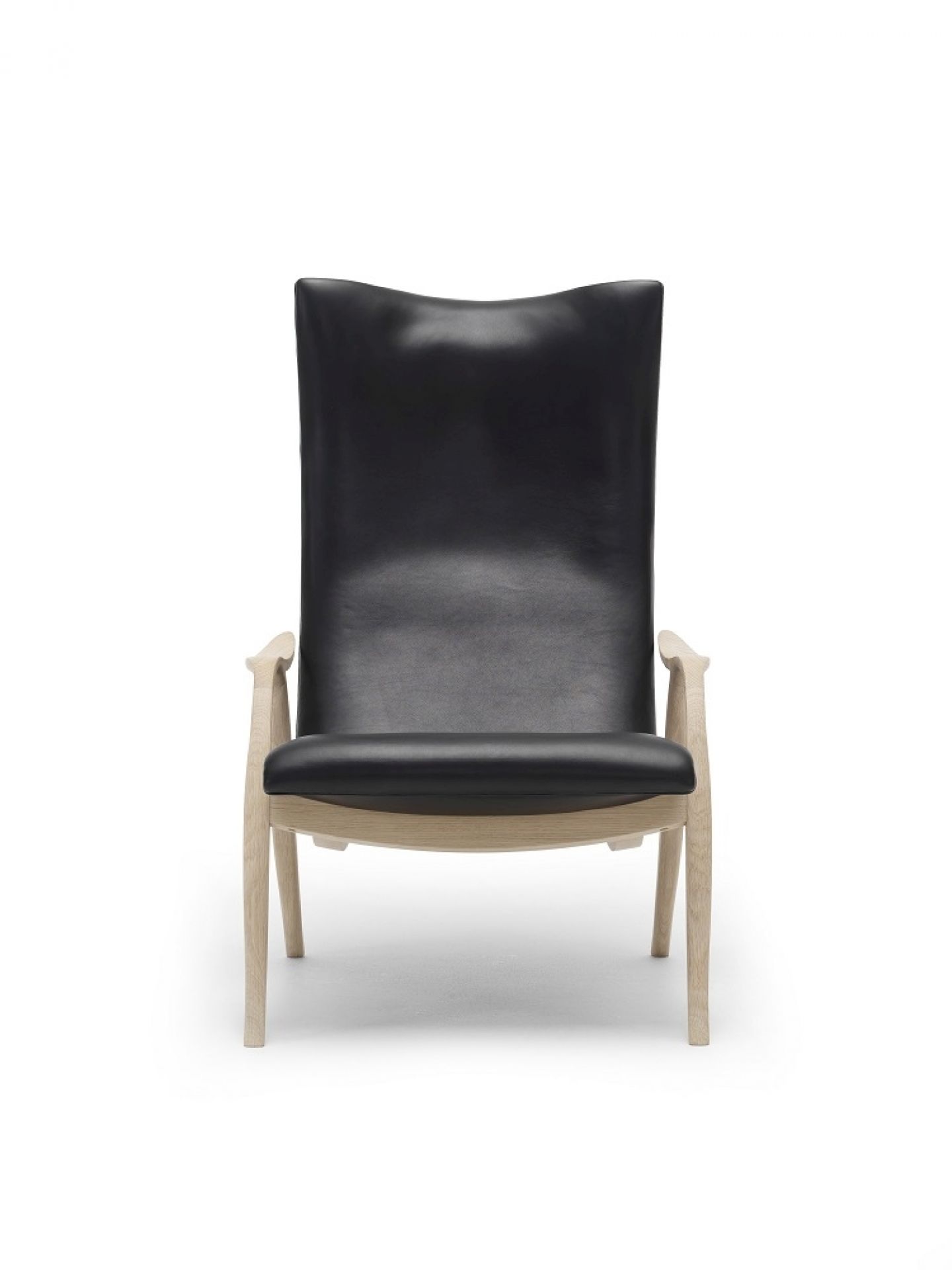 FH429 Signature Chair Sessel von Carl Hansen & Søn mit schwarzem Lederbezug.