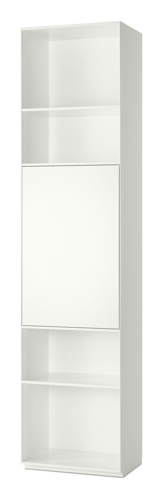 Weißes Nex Pur Regal von Piure mit Tür und Fachböden für moderne Wohnraumgestaltung.