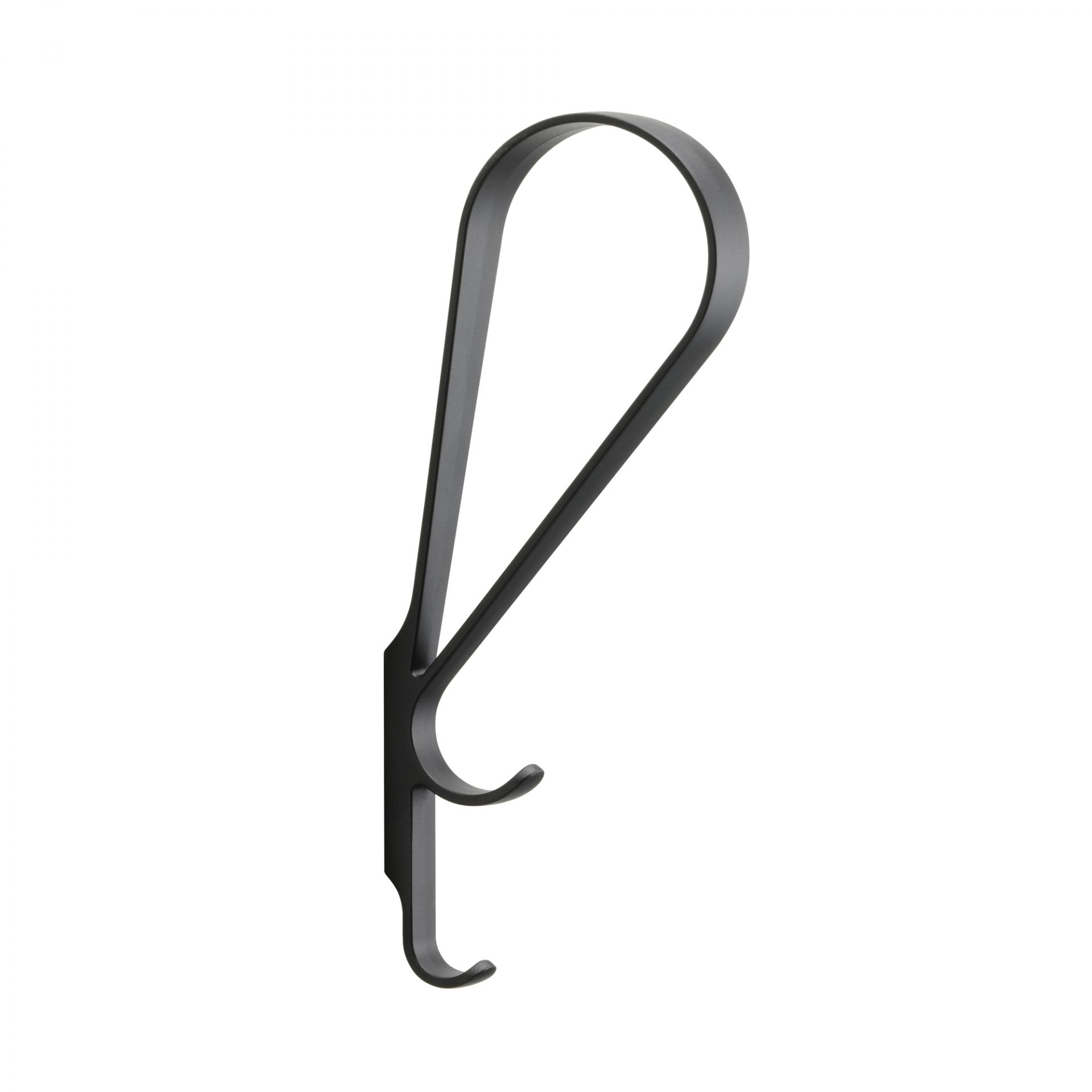 Schwarzer Tupla Wandhaken von Artek, minimalistisches Design mit zwei Haken für Jacken und Accessoires.