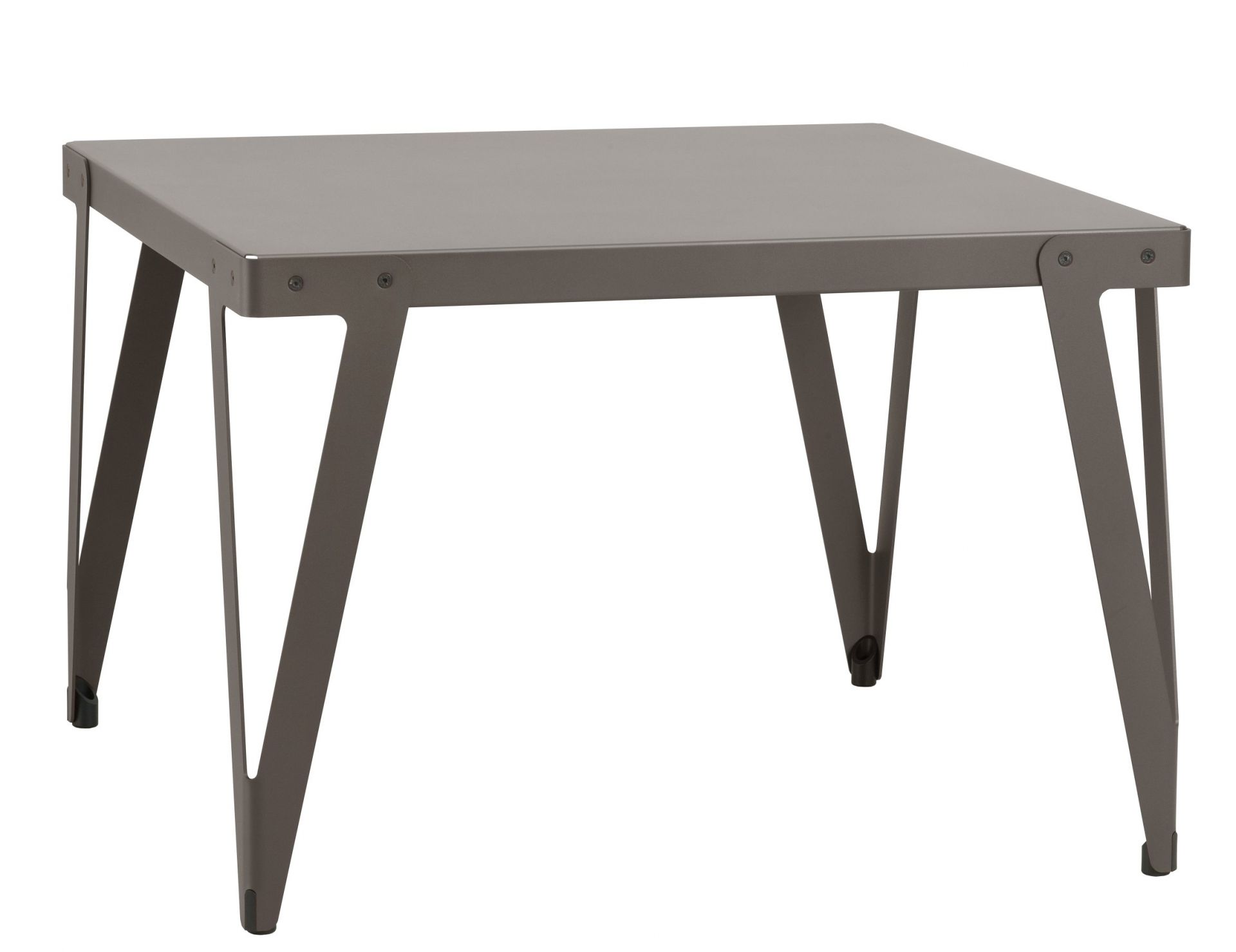 Quadratischer Lloyd Tisch mit Metallgestell, moderner Beistelltisch für Wohnzimmer und Büro.