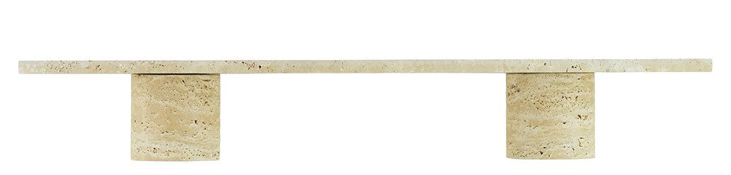 Normann Copenhagen Sten Regal 80 cm aus Travertin, minimalistisches Design für moderne Wohnräume.