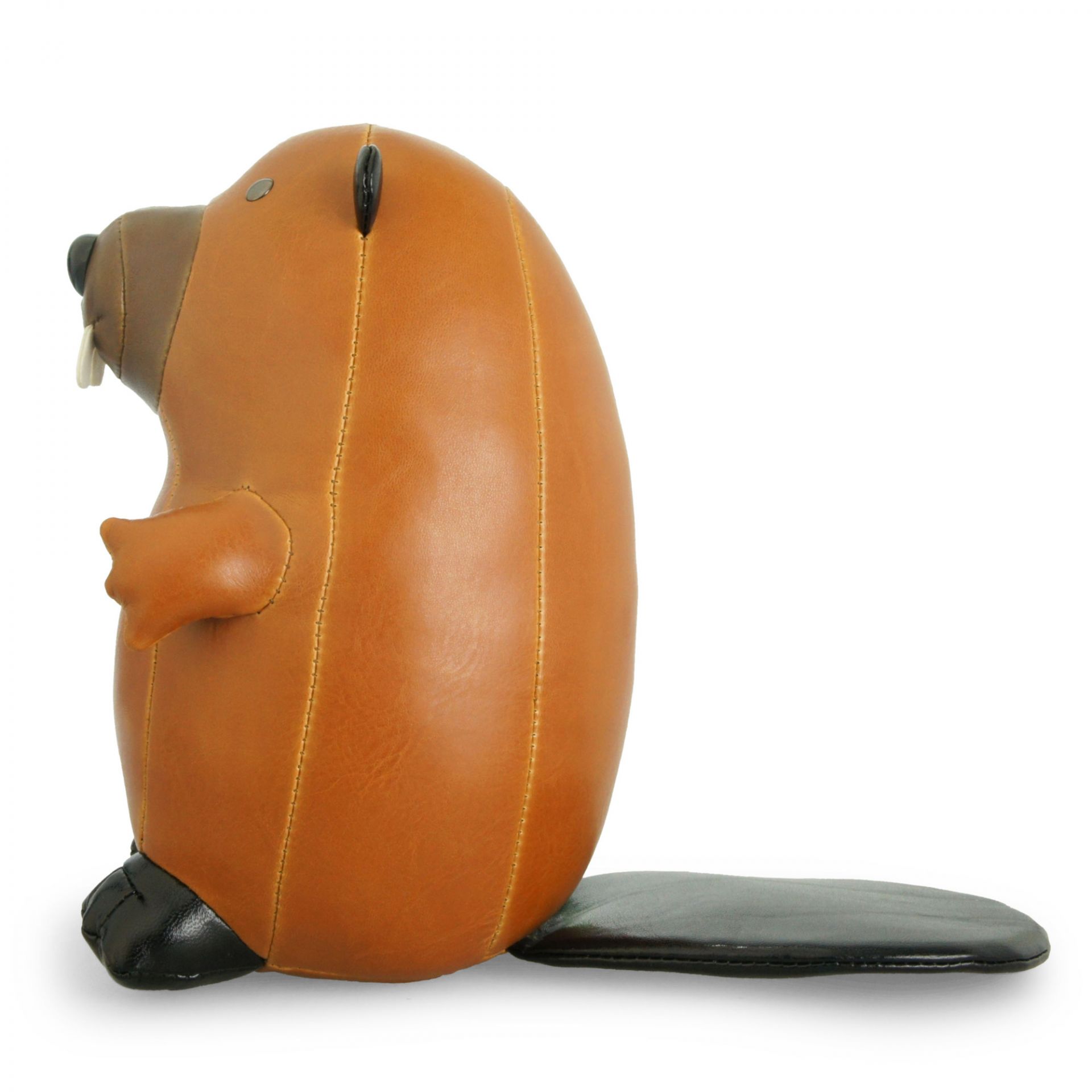 Buchstütze Biber in Tan und Braun von Züny, dekorative und praktische Tier Buchstütze.