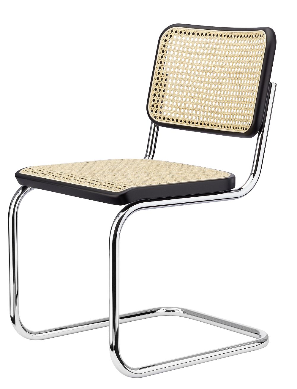 S 32 V Stalen buis Klassieker Freischwinger CHROOM / ZWART Thonet VOORKEURSCOMBINATIE