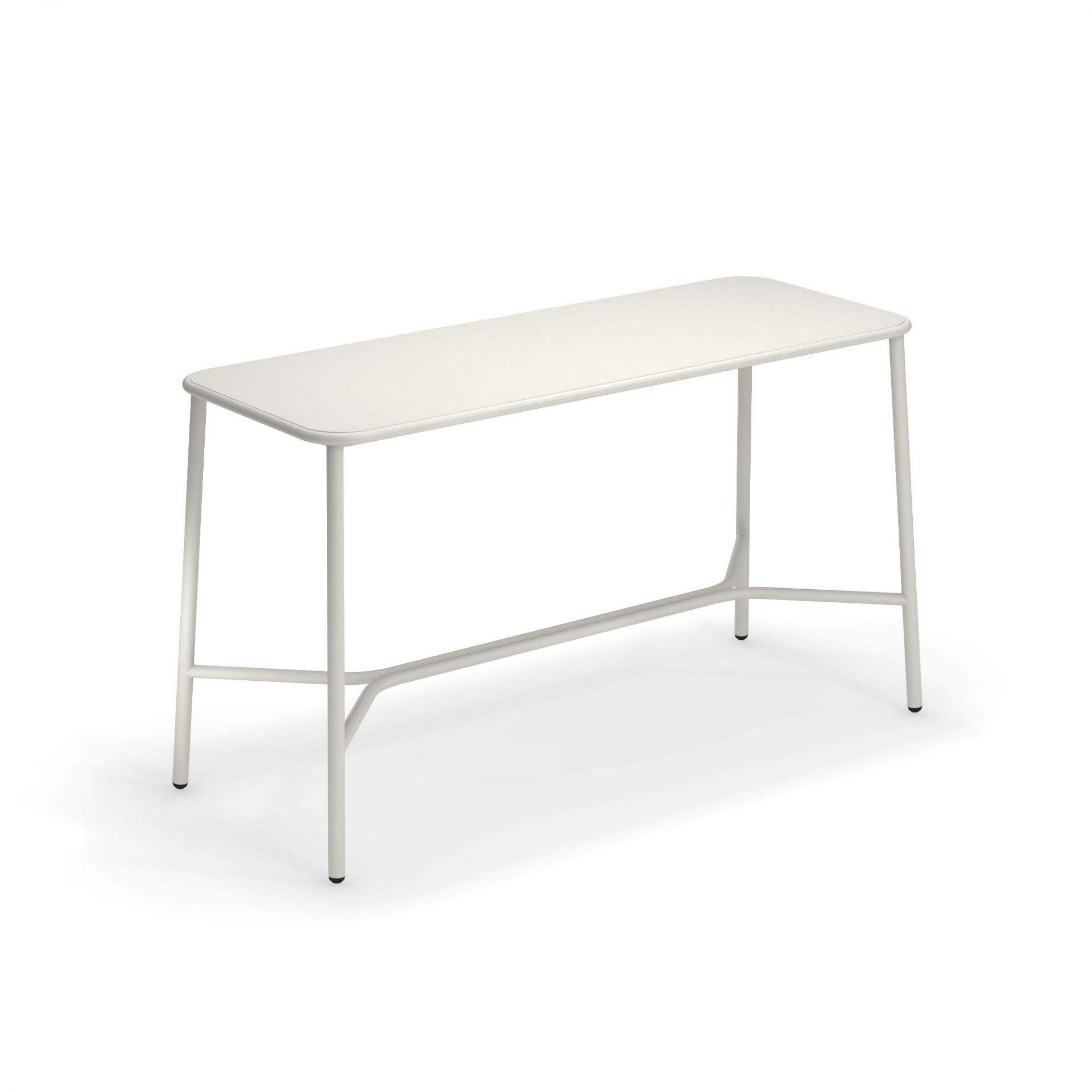 Weißer Yard Stehtisch 180 x 70 cm von emu, ideal für den Außenbereich und moderne Stehgastronomie.