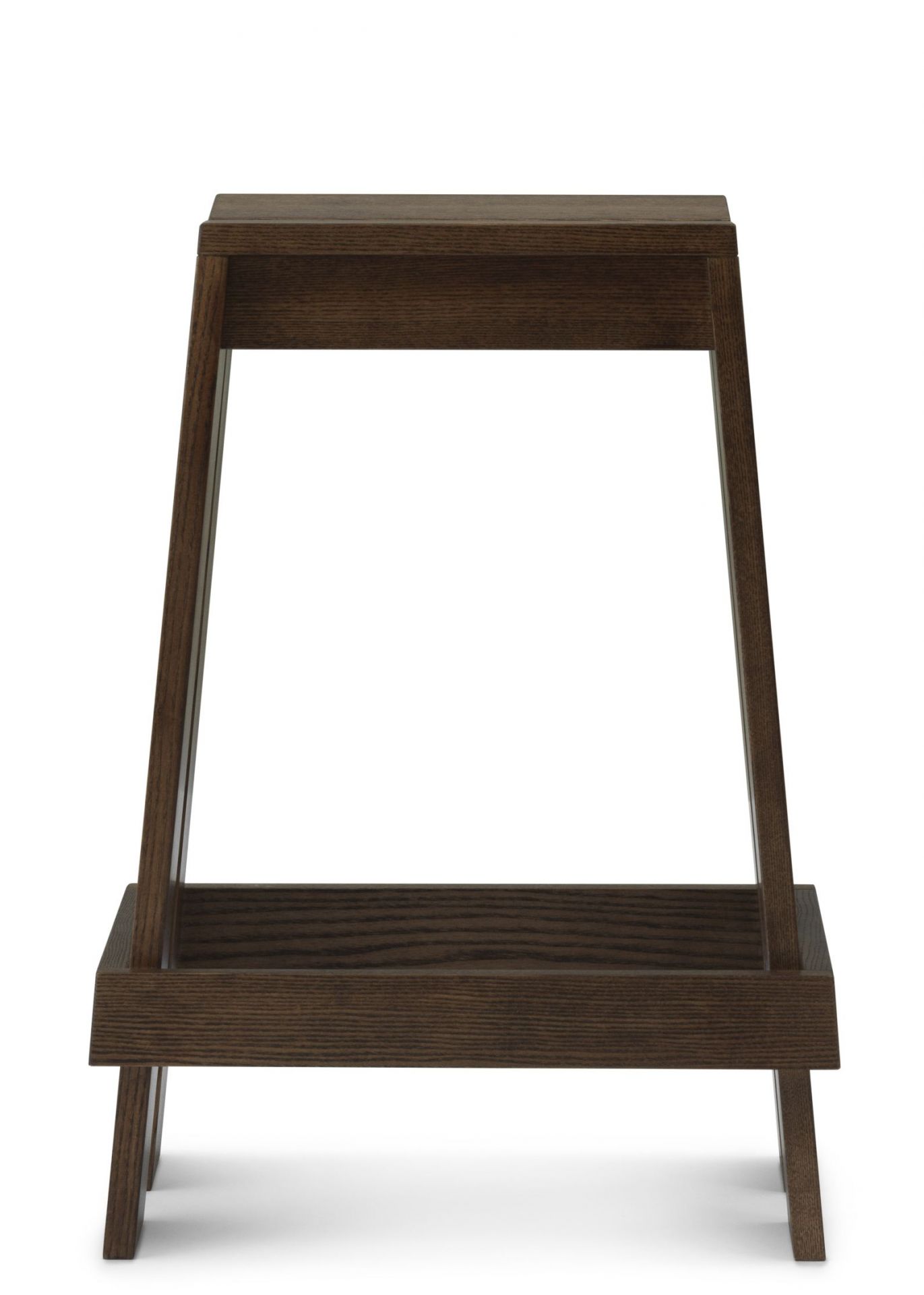Normann Copenhagen Let Barhocker aus dunklem Holz, Hocker für Küche oder Bar, moderne Sitzmöbel.