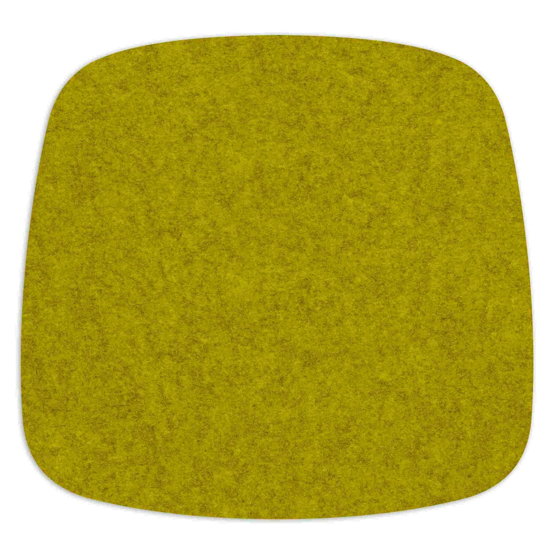 Moosgrüne Hey Sign Filz Sitzauflage für Eames Plastic Chairs DSR, DSW und DSX.