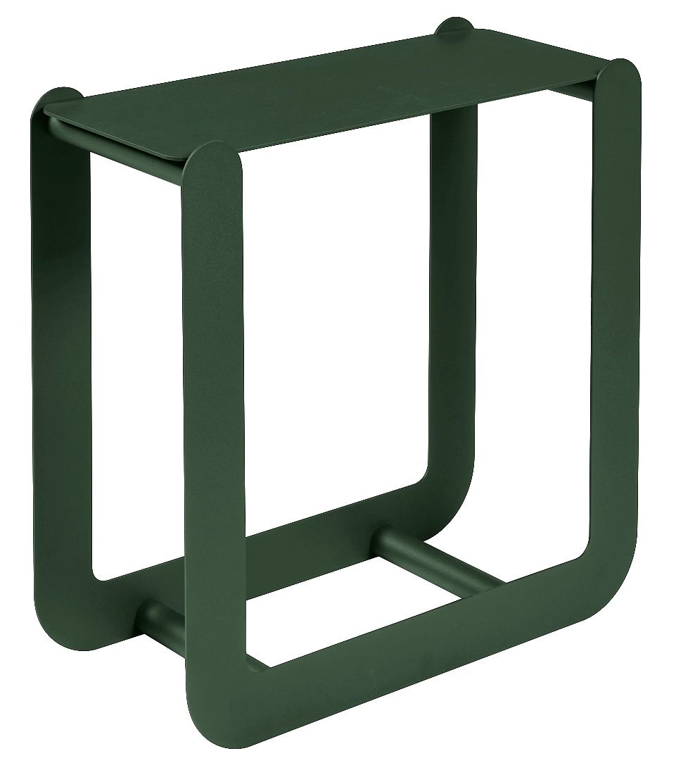 Grüne Nevado Holztrage von Fermob aus Metall, ideal für Kaminholz Lagerung und Transport.