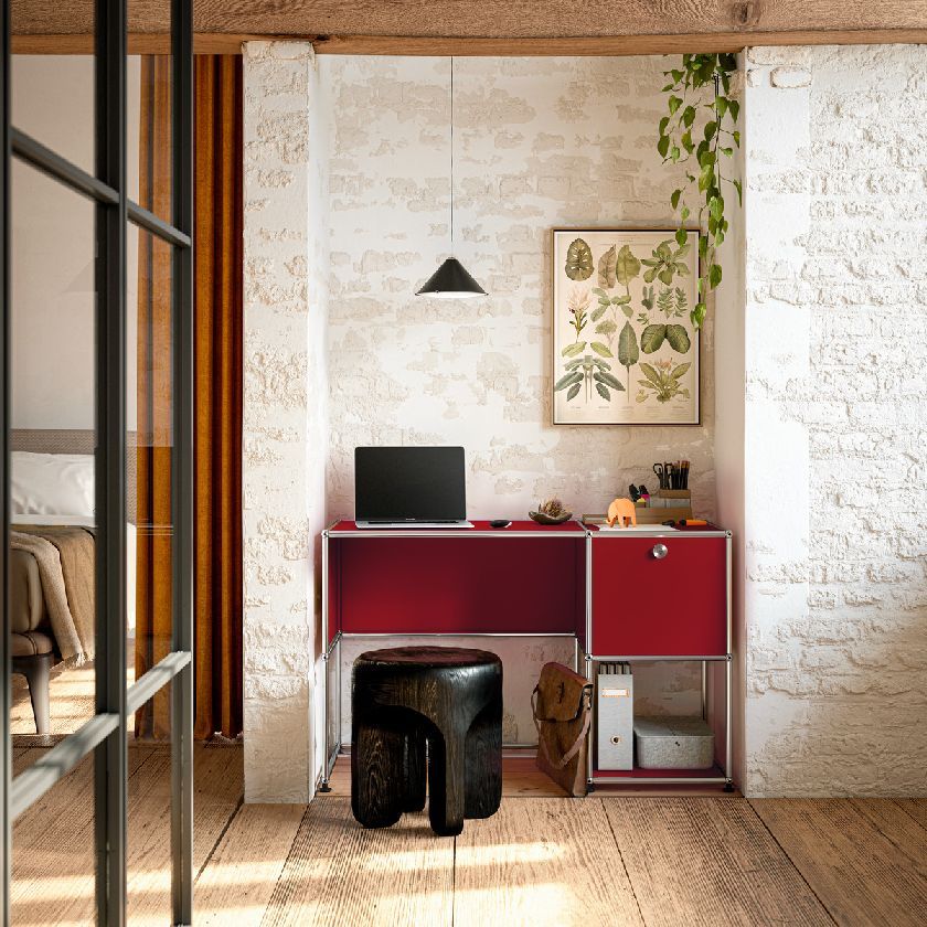 USM Haller-bureau B21 puur wit