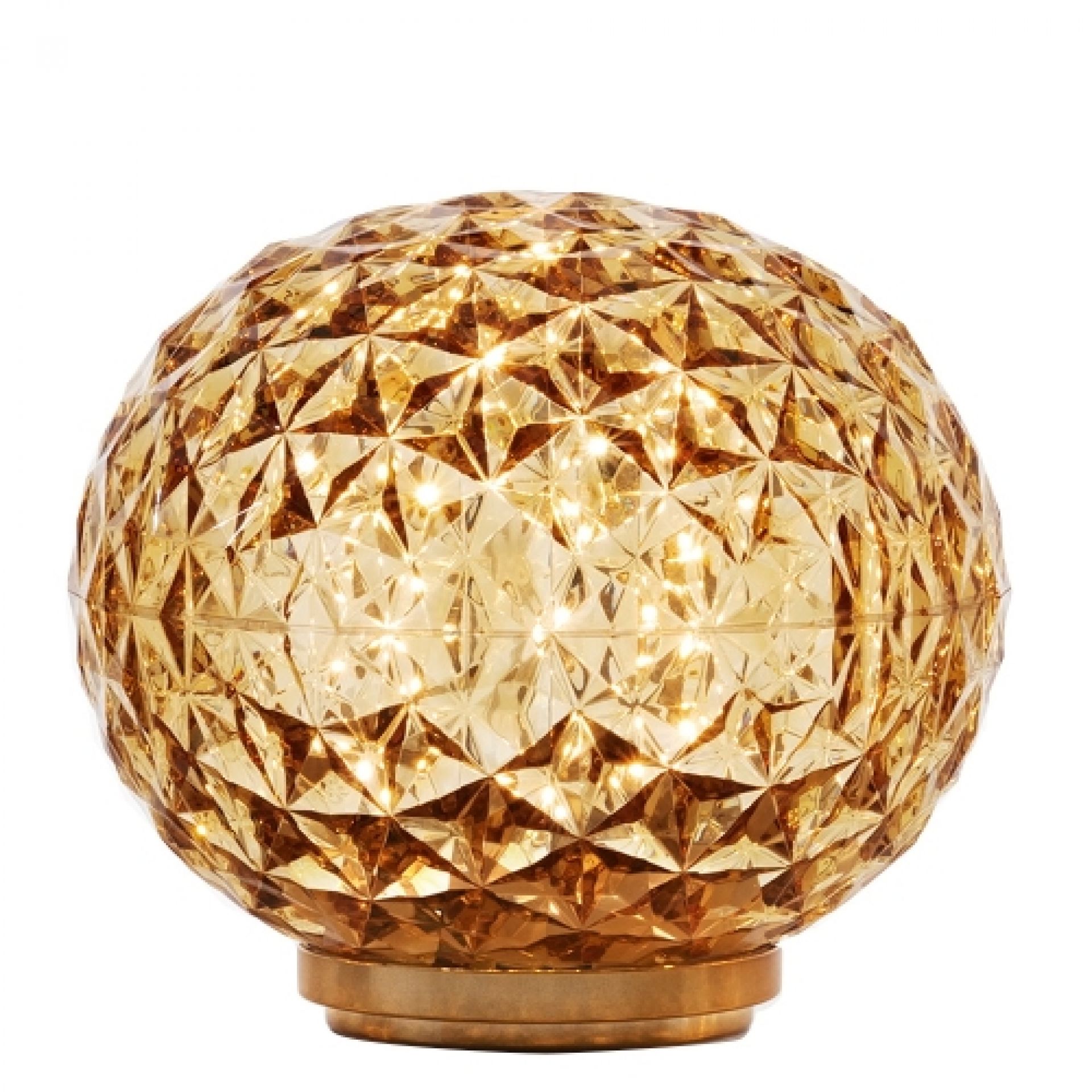 Mini Planet LED-tafellamp op accu van Kartell, door-en-door geel