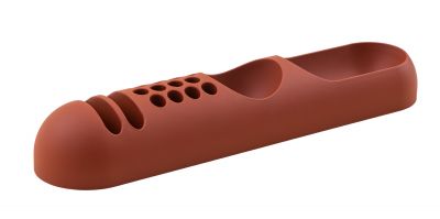 Bob Schreibtischablage aus Terrakotta mit Stifthalter, Fächern und Ablagefläche für Bürobedarf.