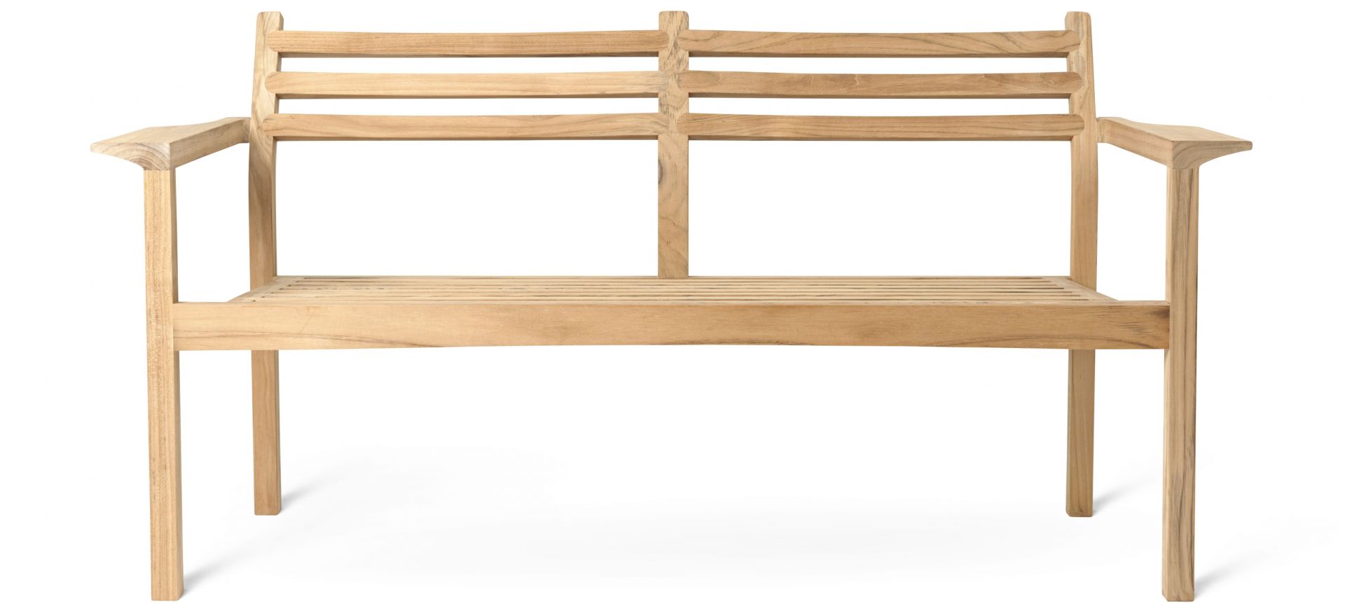 AH701 Teak Lounge Sofa von Carl Hansen & Søn für den Außenbereich, Frontansicht.