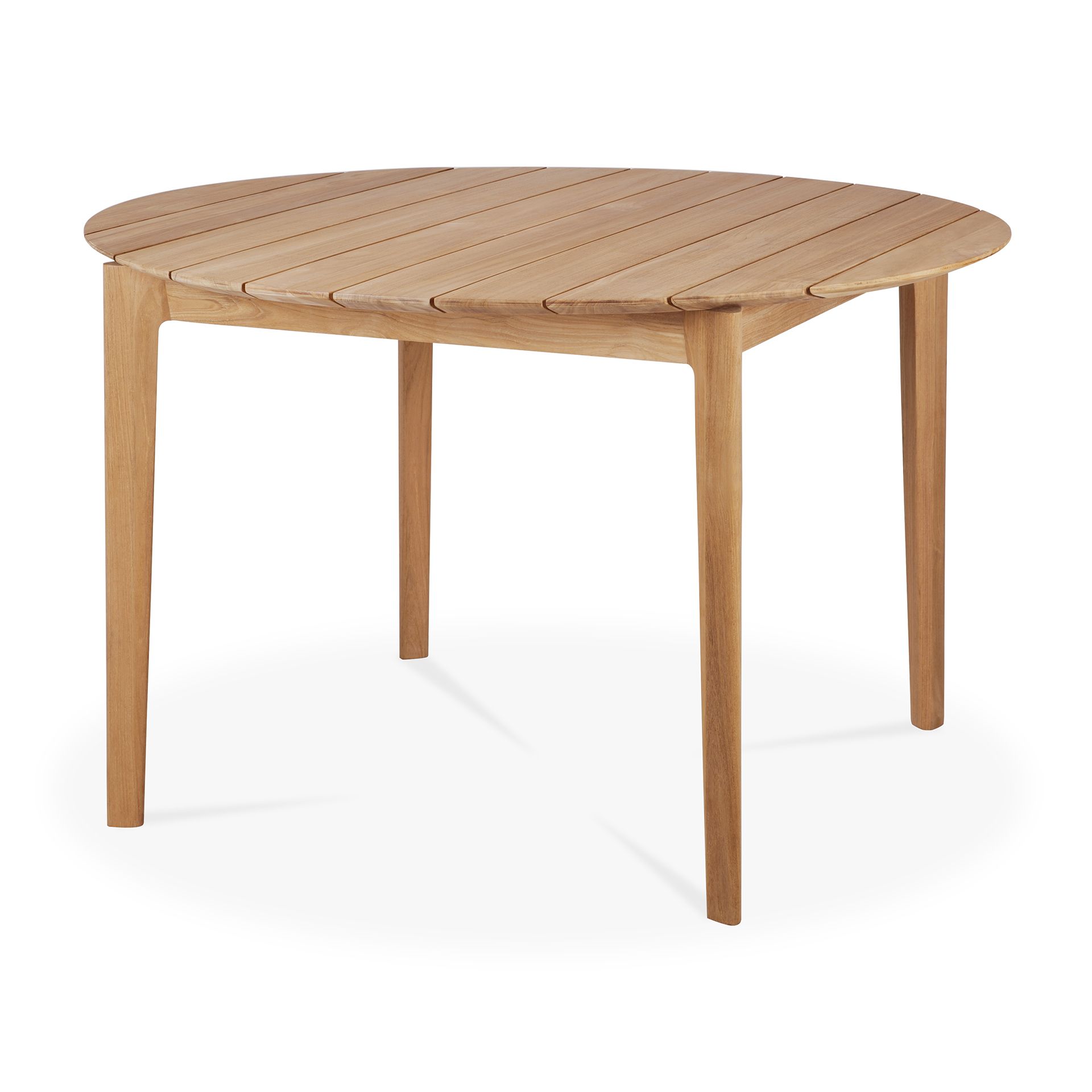 Runder Bok Outdoor Tisch aus Teakholz von Ethnicraft, ideal für Garten und Terrasse.