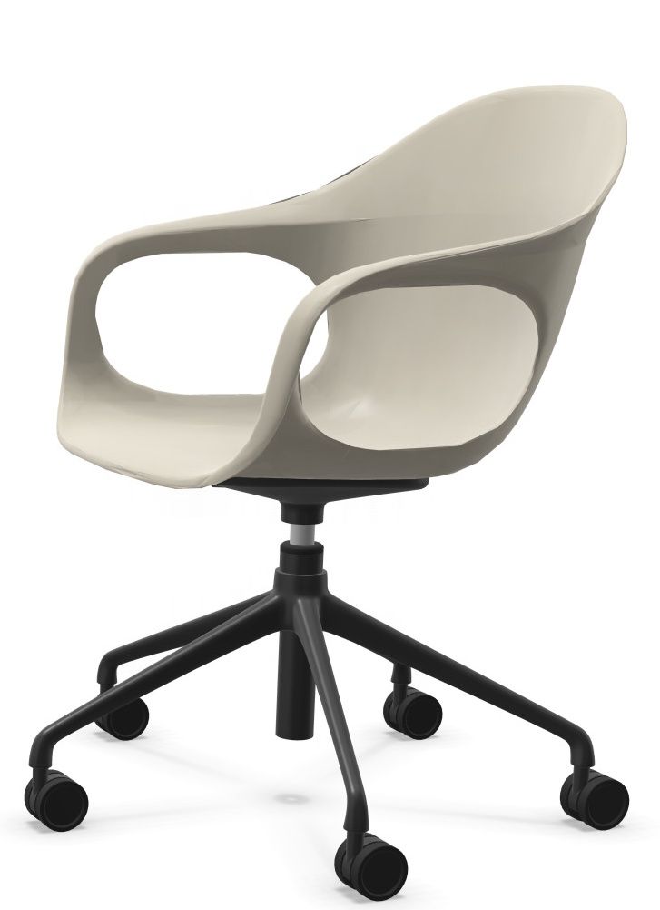 Elephantino fauteuil met vijfpootsonderstel en wieltjes van KRISTALIA