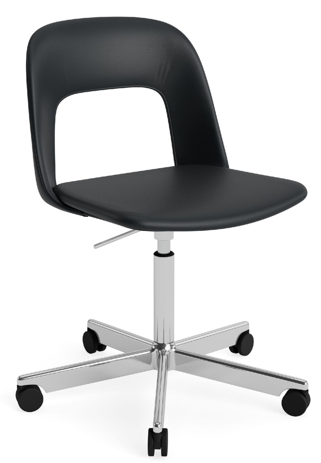Layout Side Chair 144 stoel met vijfsterrenvoet van Hay