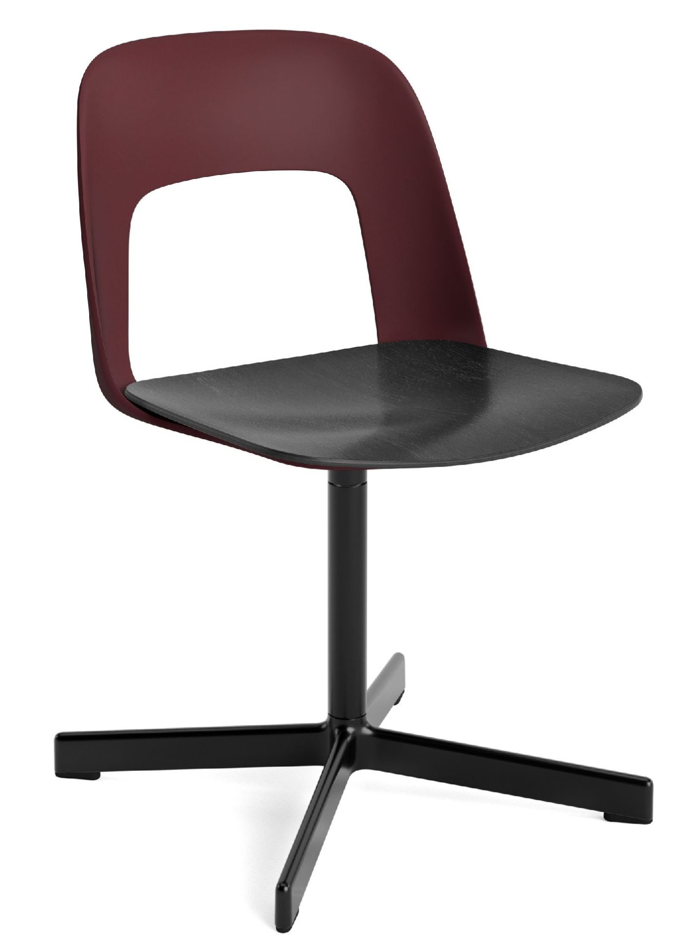 Layout Side Chair 132 stoel met vierpotig draaivoet Hay