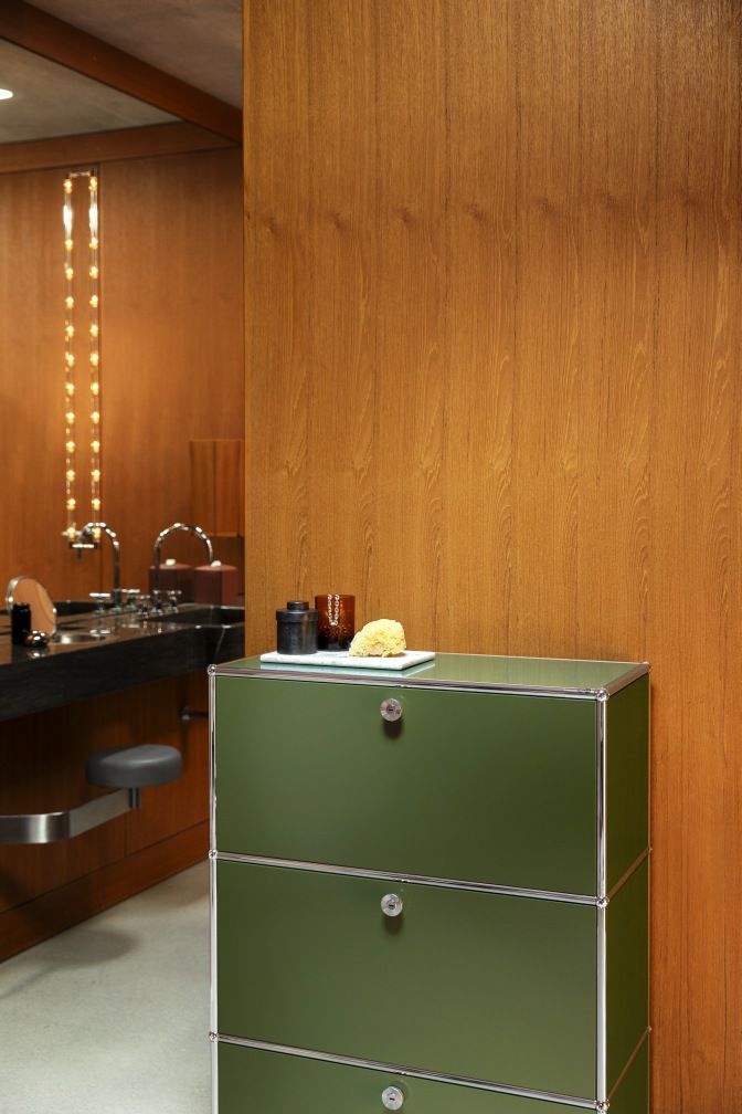 USM Haller hoogkast met 3 lades