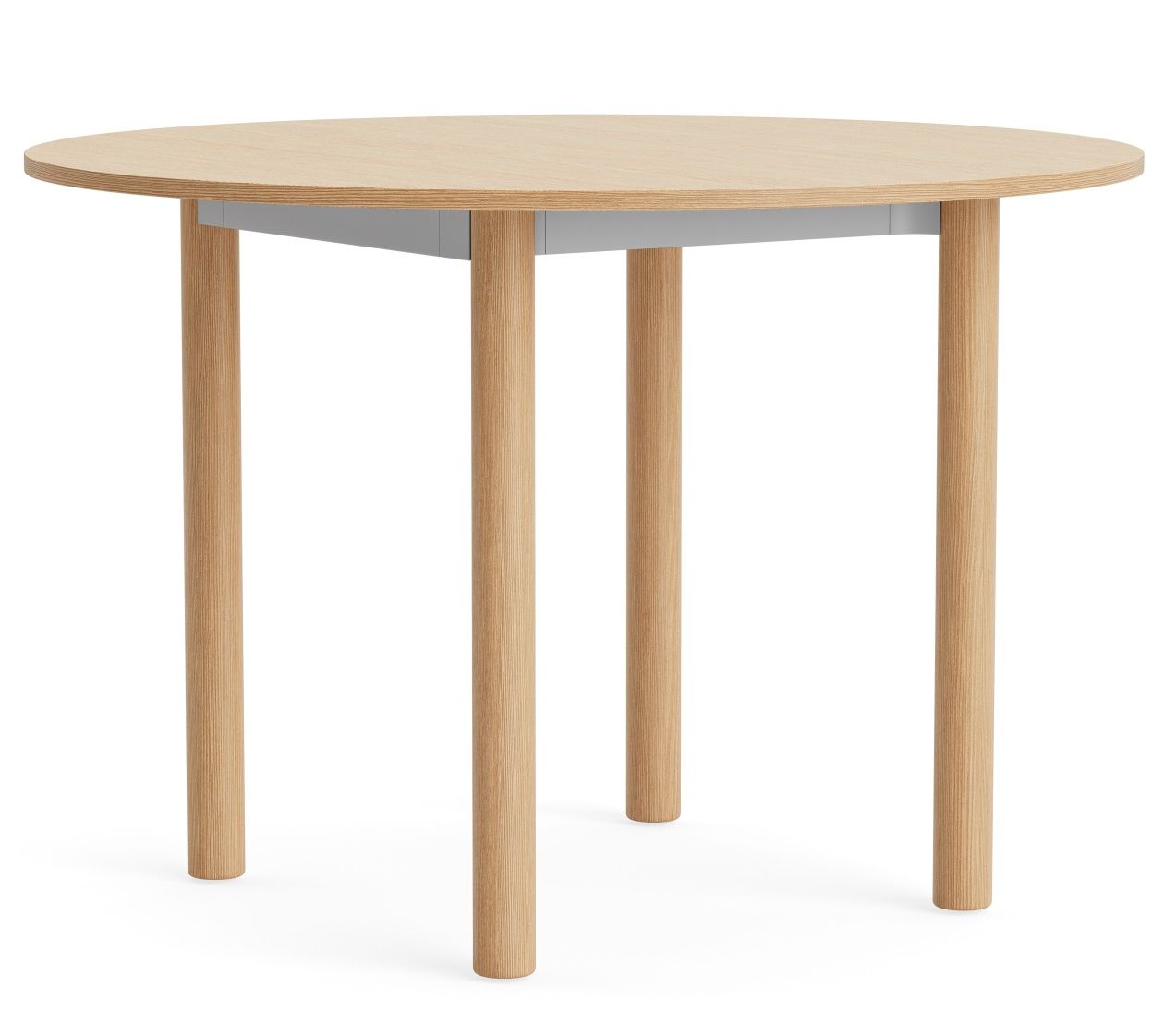 Annex Table Round Esstisch von Hay, runder Holztisch mit vier Beinen für Esszimmer oder Küche.
