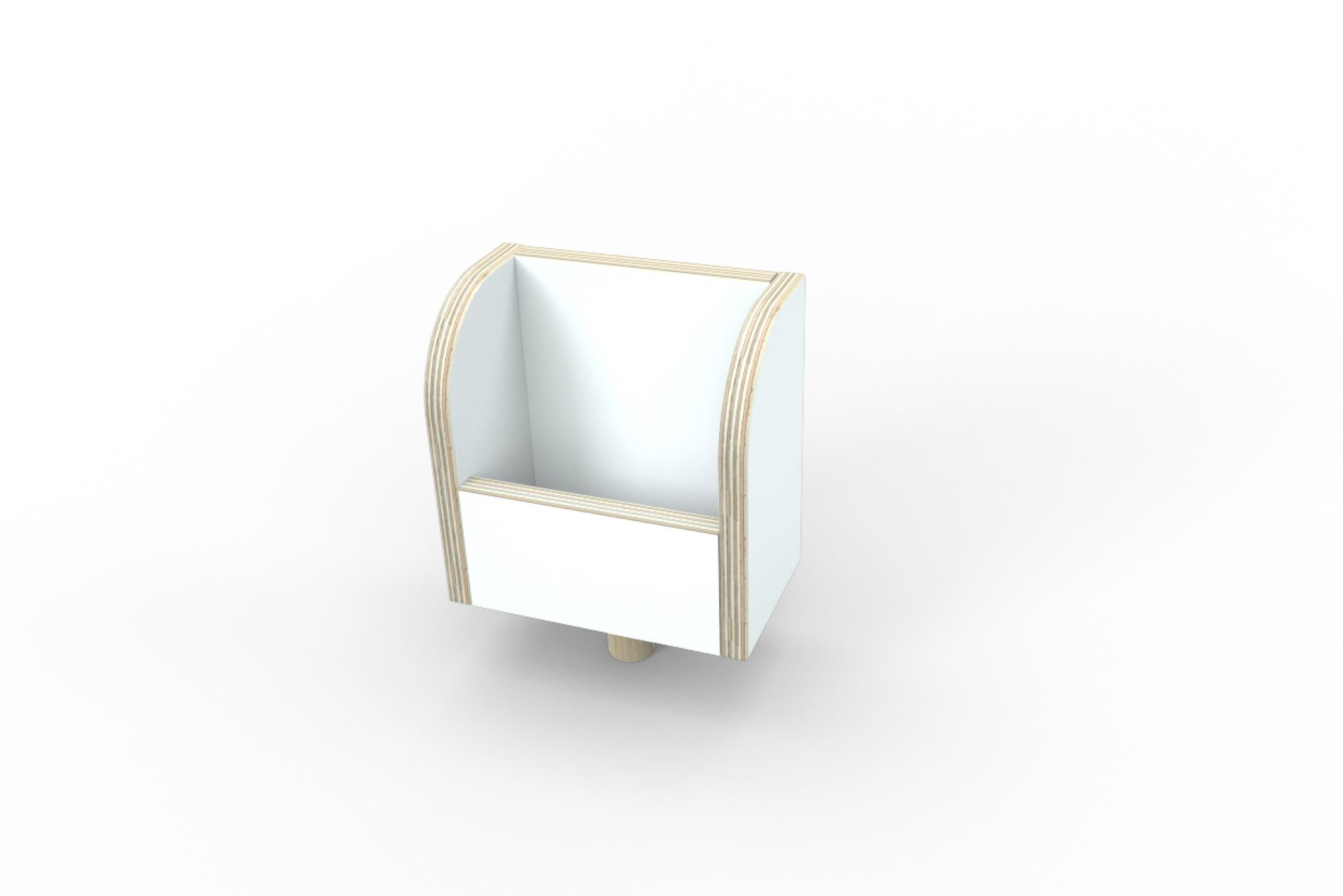 Growing Table Aufbewahrungselement in Weiß, Teil des 9-teiligen Sets, für Kinderzimmer und flexible Möbel.