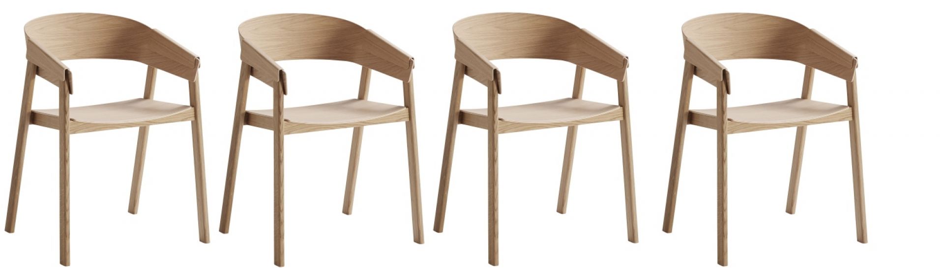 Aanbieding: Cover Chair-stoelen, set van 4, eikenhout, Muuto