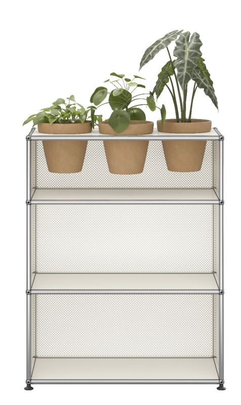 USM Haller dressoir M56 met plantenaccessoires puur wit