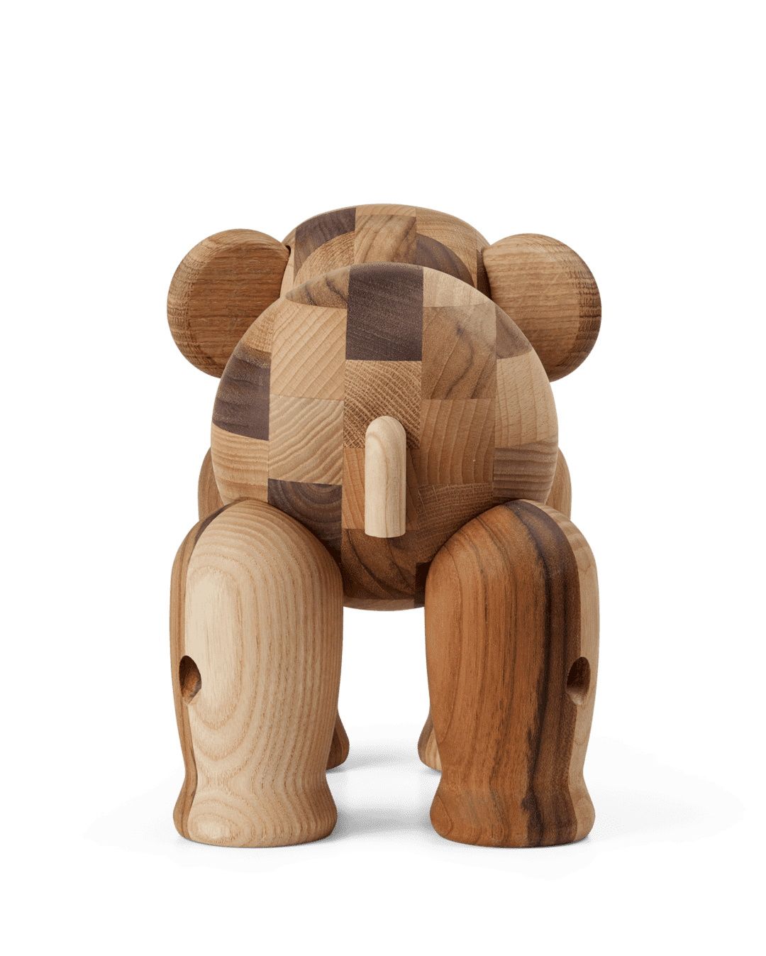 Rückansicht des Kay Bojesen Elefanten, Holzspielzeug, Anniversary Edition, H21cm, Dekoration.